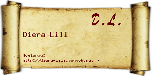 Diera Lili névjegykártya